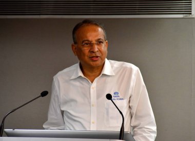 MUMBAI INDIA JULY 31 2023 Praveer Sinha CEO and MD Tata Power speaks during the launch of the revolutionary EV Charging RFID Card at Bombay House on July 31 2023 in Mumbai India Photo by Bhushan Koyande Hindustan Times clipart