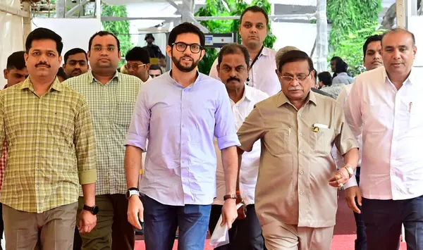 stock image MUMBAI INDIA JULY 28 2023 MLA Aditya Thackeray during the Maharashtra assembly monsoon session at Vidhan Bhavan on July 28 2023 in Mumbai India Photo by Anshuman Poyrekar Hindustan Times