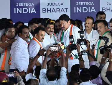 MUMBAI INDIA AUGust 31 2023 K C Venugopal, Rajasthan 'dan seçilen ve Hindistan Ulusal Kongresi' nin bir üyesi olan Hintli politikacı. 