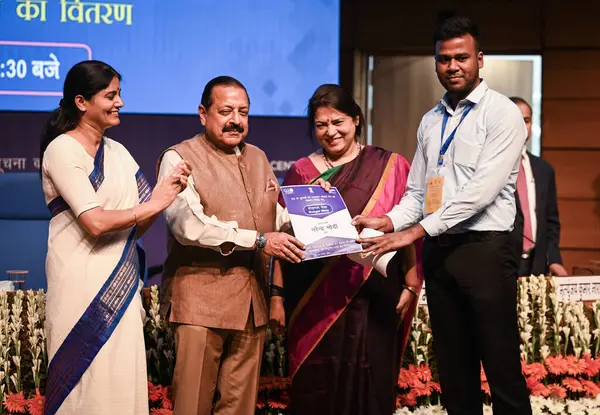NEW DELHI INDIA AUGust 28 AĞUSTOS 2023 Jitendra Singh Devlet Bilim ve Teknoloji Bağımsız Sorumlusu ve Dünya Bilimleri Bakanı Meenakshi Lekhi Birlik Bakanı MOS Dış İlişkiler ve Kültür Bakanı Anupriya Patel Dışişleri Bakanı