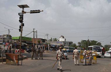 GURUGRAM INDIA AĞUSTOS 27 AĞUSTOS 27 AĞUSTUSTOS 27 AVUSTUSTOS İSTİYOR Vishwa Hindu Mahallesi tarafından 27 Ağustos 2023 'te Hindistan Gurugram' da Parveen Kumar Hindustan Times tarafından çekilmiştir.