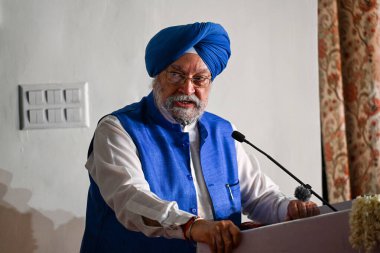 YENİ DELHI INDIA 14 AĞUSTOS 2023 Hardeep Singh Puri Birliği Bakanı Bölünme Dehşeti Anma Günü 'nde trajediyle karşılaşan kişileri onurlandırmak için 14 Ağustos 2023' te Yeni Delhi 'deki Ambedkar Üniversitesi' nde