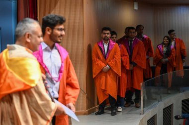 NEW DELHI INDIA AĞUSTOS 12 AĞUSTOS 2023 IIT Delhi 'den yeni mezun olmuş öğrenciler, Hindistan Teknoloji Enstitüsü Kongresi sırasında 12 Ağustos 2023' te Yeni Delhi 'de Sanchit Khanna Hindustan Times