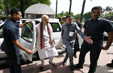 NEW DELHI INDIA AĞUSTOS 8 AĞUSTOS 2023 Birlik İçişleri Bakanı Amit Şah 8 Ağustos 2023 'teki Muson oturumu sırasında Sanjeev Verma Hindustan Times