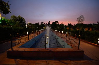 NEW DELHI INDIA 8 AĞUSTOS 2023 Delhi Valisi Vinai Kumar Saxena 'nın 8 Ağustos 2023 tarihinde ITO' da açtığı Shaheedi Park manzarası. Fotoğraf: Raj K Raj Hindustan Times