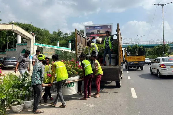 NEW DELhI INDIA AĞUSTOS 12 AĞUSTOS 2023 Pragati Meydan yakınlarında, 12 Ağustos 2023 tarihli G20 Zirvesi öncesinde, Salman Ali Hindustan Times