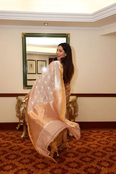 stock image NEW DELHI INDIA JULY 17 2023 Fashion content creator Sakshi Sindwani during an exclusive interview with HT City on July 17 2023 in New Delhi India Photo by Shantanu Bhattacharya Hindustan Times