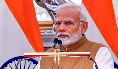 NEW DELHI INDIA ECTOBER 12024 Başbakan Narendra Modi ve Jamaika 'nın Andrew Holness Başbakanı 1 Ekim 2024 tarihinde Hyderabad House' da düzenlenen ortak basın toplantısında fotoğrafta yok. Fotoğraf: Raj K Raj Hindustan Times