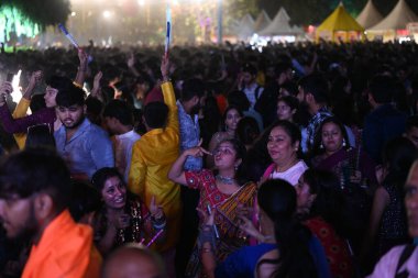 NEW DELHI INDIA Ekim 5 2024 Navaratri festivalinin 3. gününde Delhi Turizmi tarafından düzenlenen Büyük Dhyan Chand Stadyumu 'nda 5 Ekim 2024' te Salman Ali Hindustan Times