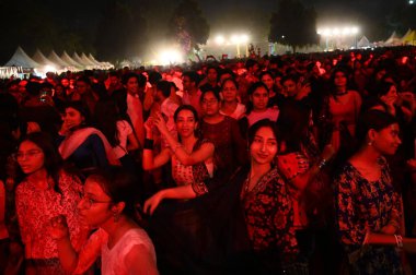 NEW DELHI INDIA Ekim 5 2024 Navaratri festivalinin 3. gününde Delhi Turizmi tarafından düzenlenen Büyük Dhyan Chand Stadyumu 'nda 5 Ekim 2024' te Salman Ali Hindustan Times