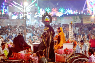 NOIDA INDIA OCTOBER 9 2024 Artists performing Sita Haran Surpanakha Jatayu death during a Ramlila last night at Ramlila ground sector 21A on October 9 2024 in Noida India Photo by Sunil Ghosh Hindustan Times  clipart