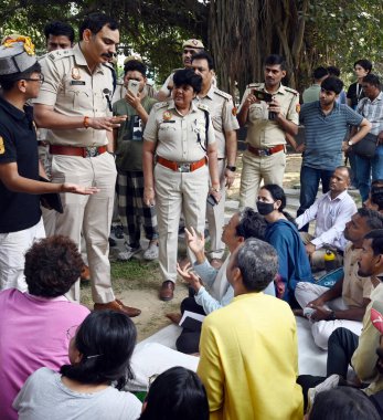 NEW DELHI INDIA OCTOBER 13 2024 Climate activist Sonam Wangchuk staged a protest demanding the inclusion of Ladakh in the Sixth Schedule of the Indian constitution at the Ladakh Bhawan on October 13 2024 in New Delhi India Wangchuk launched an indefi clipart