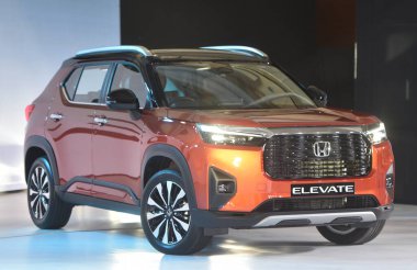 NEW DELHI INDIA JUNE 6 2023 Honda Cars India Ltd the launch of the new Honda Elevate SUV car on June 6 2023 clipart