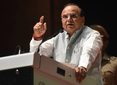 NEW DELHI INDIA 8 Haziran 2023 Delhi Vali Vinai Kumar Saxena, 8 Haziran 2023 tarihinde Guru Gobind Singh Indraprastha Üniversitesi GGSIPU 'nun yeni kampüsünün açılışında konuşuyor.