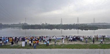 NEW DELHI INDIA 4 Haziran 2023 Yamuna Sansad girişimiyle 4 Haziran 2023 tarihinde Yeni Delhi 'de Yeni Hindistan' da Sanjeev Ver tarafından çekilmiştir.