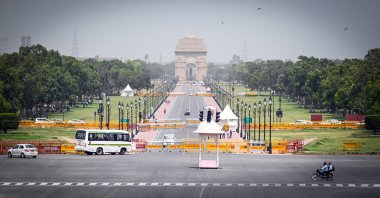 NEW DELHI INDIA JUNE 12 2023 A view of Kartvya Path on a hot summer day on June 12 2023 in New Delhi India India is witnessing heatwaves in various parts of the country in recent days Photo by Raj K Raj Hindustan Times clipart