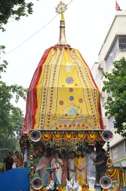 KOLKATA INDIA 20 Haziran 2023 'te Batı Bengal Mamata Banerjee Uluslararası Krishna Bilinci Derneği başkanı ISKCON Rath Yatra' nın açılışını 20 Haziran 2023 'te Kolkata Hindistan' da gerçekleştirdi. 