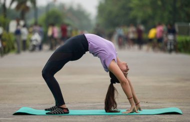 LUCKnow INDIA HAZİRAN 21 HAZİRAN 2023 Uluslararası Yoga Günü vesilesiyle, 21 Haziran 2023 tarihinde Lucknow India Fotoğrafı: Deepak Gupta Hindustan Times