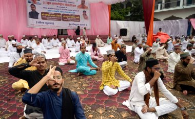 LUCKNOW INDIA JUNE 21 2023 Muslims Students of Darul Uloom Warsia participating yoga event on the occasion of International Yoga Day at Vishal Khand area on June 21 2023 in Lucknow India Photo by Deepak Gupta Hindustan Times clipart