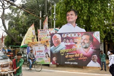 PATNA INDIA JUNE 23 2023 A view of poster of Congress leader Rahul Gandhi in Patna for the opposition parties meeting on June 23 2023 in Patna India Top leaders of Opposition parties met in Patna on Friday to chalk out a roadmap for the formation of  clipart