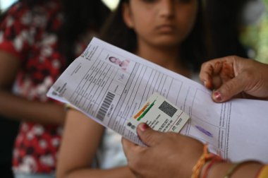 GURUGRAM INDIA MAY 7 2023 National Eligibility cum Entrance Test NEET candidates in a queue before entering the examination centre in Drona Public School at Ravi Nagar Basai Road near Government college sector 9 on May 7 2023 in Gurugram India This y