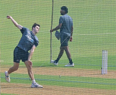 MUMBAI INDIA OCTOBER 30 EKİM 2024 Yeni Zelandalı oyuncu Tim Southee, 30 Ekim 2024 tarihinde Hindistan 'ın Mumbai kentinde Wankhade Stadyumu' nda oynanan 3. 