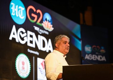 NEW DELHI INDIA 18 Mayıs 2023 Bhupender Yadav Birlik Çevre ve iklim değişikliği Bakanı 18 Mayıs 2023 'te Sanchit Khann tarafından Yeni Delhi Hindistan' da çekilmiştir.