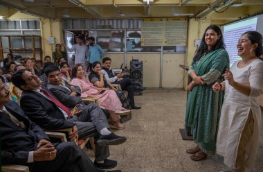 MUMBAI INDIA MAY 19 2023 A mental wellness workshop celebrating International Day of Families at the Mumbai family court BKC in Mumbai India on Friday May 19 2023 Photo by Satish on May 19 2023 in Mumbai India Photo by Satish Bate Hindustan Times clipart