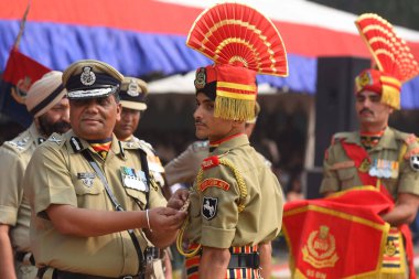 GURUGRAM INDIA NOVEMBER 4 2024 New recruits of the Indian Border Security Force BSF march past during a passing out parade at training centre at Sohna road near Bhondsi village on November 4 2024 in Gurugram India Photo by Parveen Kumar Hindustan Tim clipart