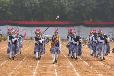 GURUGRAM INDIA NOVEMBER 4 2024 Border Security Force BSF women band perform in parade during passing out parade at training centre at Sohna road near Bhondsi village on November 4 2024 in Gurugram India Photo by Parveen Kumar Hindustan Times clipart