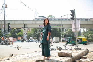 NEW DELHI INDIA OCTOBER 11: Bollywood actor Rasika Dugal poses during an exclusive interview with HT City on October 11 2024 in New Delhi India Rasika Dugal who was recently shooting in Delhi for the third season of her show Delhi Crime as Neeti Sing clipart