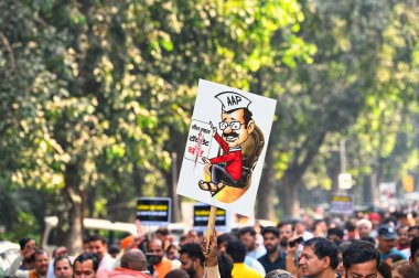 NEW DELHI INDIA NOVEMBER 21 2024 Delhi BJP President Virendra Sachdeva lead protest march accompanied by Delhi MPs and Kailash Gahlot Demanding Reply on Sheeshmahal Scam From Arvind Kejriwal at 5 Ferozshah Road residence of AAP leader Arvind Kejriwal clipart