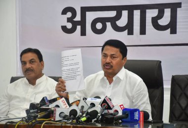 MUMBAI INDIA NOVEMBER 28 Kasım 2024 Maharashtra Kongre Başkanı Nana Pathole 28 Kasım 2024 tarihinde Mumbai Hindistan 'da Bhushan Koyande Hindustan Times tarafından çekilmiştir. 