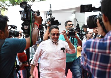 MUMBAI, INDIA - DECEMBER 7: NCP (AP) Ex MLA Nabab Malik attended a special session of the Maharashtra Assembly, on December 7, 2024 in Mumbai, India. The session began on Saturday with the swearing-in of newly elected MLAs. clipart