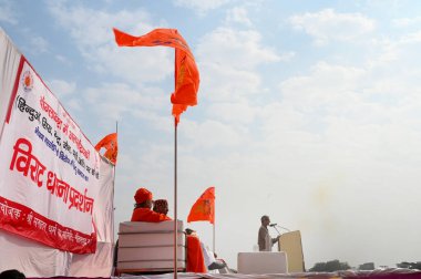 NOIDA, INDIA - DECEMBER 8, 2024: More than 1500 people, including religious leaders and women, gathered at Noida's Sector 33A ground on Sunday to protest against the alleged atrocities on minorities in Bangladesh, on December 8, 2024 in Noida, India. clipart