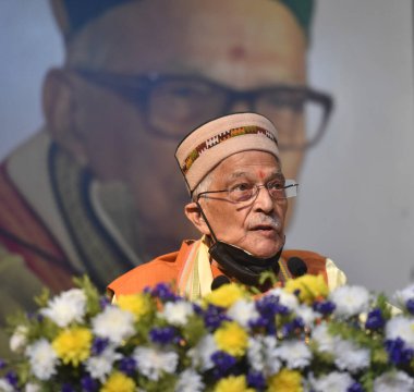 NEW DELHI, INDIA: APRIL 27, 2023 Veteran BJP leader Murli Manohar Joshi addressing the 4th Raja Ram memorial lecture at Ambedkar International Centre on April 27 2023 in New Delhi India (Photo by Sonu Mehta Hindustan Times) clipart