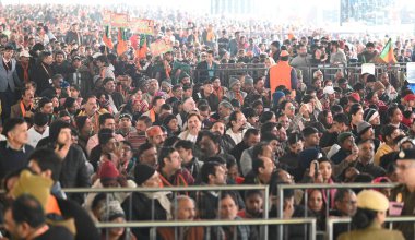 BJP supporters and workers during a 