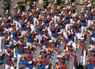 NEW DELHI INDIA 26 JANUARY 2025 Endonezya 'dan bir askeri grup, Cumhuriyet Günü Geçidi 2025 Kartavya Yolu' nda Ajay Aggarwal Hindustan Times tarafından çekilmiştir. 