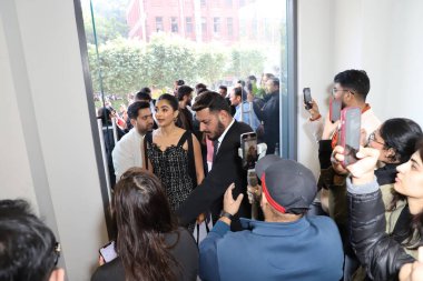 NEW DELHI, INDIA - JANUARY 28: Bollywood actor Pooja Hegde during an exclusive interview with HT City for the promotion of upcoming movie Deva as a part of Stars in the City session  clipart