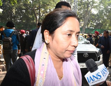NEW DELHI INDIA FEBRUARY 11. 2025 Punjab Kabine Bakanı Baljit Kaur, parti ulusal kongresi Arvind Kejriwal ile 11 Şubat 2025 tarihinde Sonu Mehta Hindustan Times 'ın Yeni Delhi Hindistan fotoğrafında yaptığı toplantı için geldi.