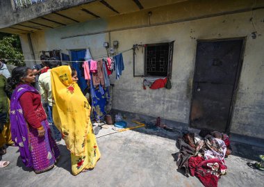 Doğu Punjabi 'nin Manohar Park bölgesinde 31 Mart 2025' te Hindistan 'ın Yeni Delhi kentinde çıkan yangında iki çocuğun yanarak öldüğü yer..