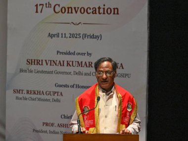 NEW DELHI, INDIA - 11 Nisan 2025: Prof Ashutosh Sharma Başkanı, Hindistan Ulusal Bilim Akademisi (INSA) 11 Nisan 2025 tarihinde Hindistan 'ın Yeni Delhi kentinde, Dwarka Kampüsü' nde düzenlenen IP Üniversitesi Toplantısı sırasında. (Fotoğraf: Vipin Kumar / Hindustan Times)