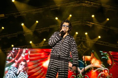 NEW DELHI, INDIA - 23 Mart 2025: Bollywood şarkıcısı Sonu Nigam, Delhi Teknoloji Üniversitesi (DTU), Rohini kampüsünde düzenlenen yıllık kültür festivali Engifest 25. (Fotoğraf: Raajessh Kashyap / Hindustan Times)