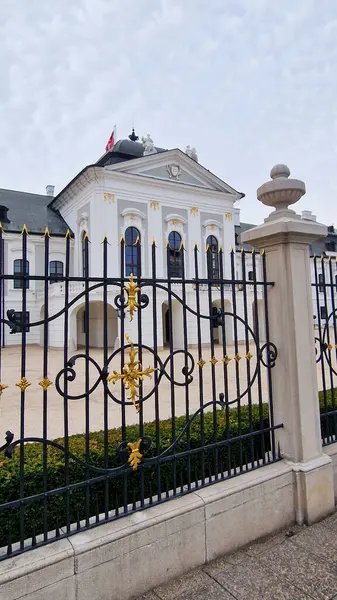 stock image The Bratislava Presidential Palace, also known as the Grassalkovich Palace, is a significant political and historical landmark in Bratislava, Slovakia. 