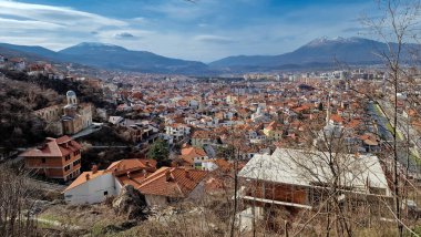 Kosova 'nın Prizren kentinin manzarası.