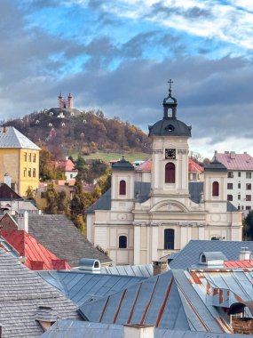 Kostol Nanebovzatia Panny Mrie (Church of the Assumption of the Virgin Mary) is a historic church located in Bansk tiavnica, Slovakia. It is also known as the Parish Church of the Assumption of the Blessed Virgin Mary. clipart