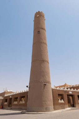 Shaqra 'nın tarihi mirasındaki Shaqra Eski Camii minaresi.