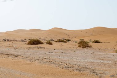 Minimalist Doğal Güzellik ile Suudi Arabistan 'da Manzaralı Çöl Manzarası