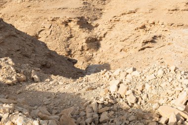 Suudi Arabistan 'ın Sıcak Bani Tamim Bölgesi yakınlarındaki Manzaralı Çöl Manzarası