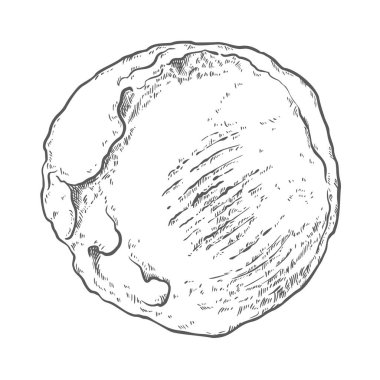 Dondurma vanilya kepçeli yemek çizimi. Tatlı tatlının çizim çizgisi çizgisi çizimi menü veya ürün oluşturma ve paket tasarımı için mükemmeldir.